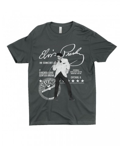 Elvis Presley Sun Records T-Shirt | Chicago Civic Center Arena Show Sun Records Shirt $9.98 Shirts