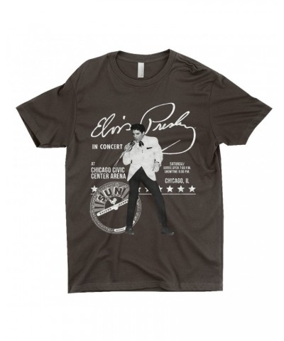 Elvis Presley Sun Records T-Shirt | Chicago Civic Center Arena Show Sun Records Shirt $9.98 Shirts