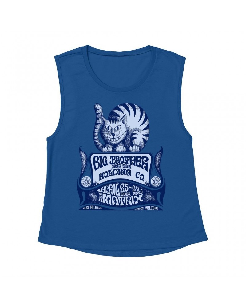 Big Brother & The Holding Company Ladies' Muscle Tank Top | Feat. Janis Joplin The Matrix Concert Flyer Shirt $14.83 Shirts