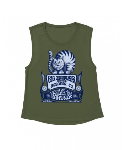 Big Brother & The Holding Company Ladies' Muscle Tank Top | Feat. Janis Joplin The Matrix Concert Flyer Shirt $14.83 Shirts