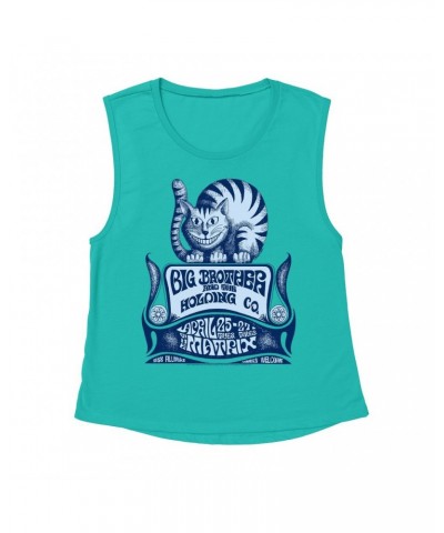 Big Brother & The Holding Company Ladies' Muscle Tank Top | Feat. Janis Joplin The Matrix Concert Flyer Shirt $14.83 Shirts