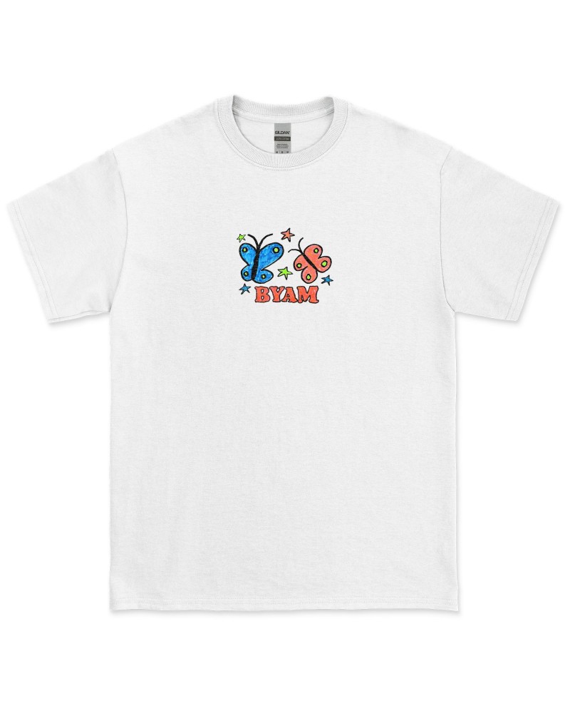 Between You & Me Butterfly Tee (White) $11.43 Shirts