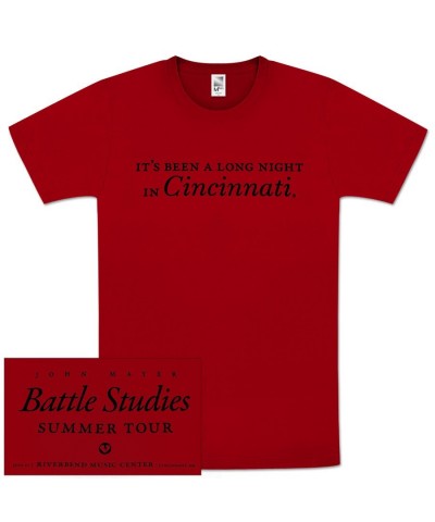 John Mayer "It's Been A Long Night In Cincinnati" Unisex Tour T-shirt $9.30 Shirts