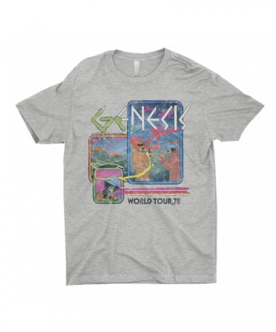 Genesis T-Shirt | And Then There Were Three '78 World Tour Distressed Shirt $8.48 Shirts