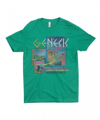 Genesis T-Shirt | And Then There Were Three '78 World Tour Distressed Shirt $8.48 Shirts