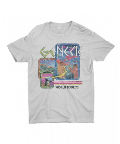 Genesis T-Shirt | And Then There Were Three '78 World Tour Distressed Shirt $8.48 Shirts