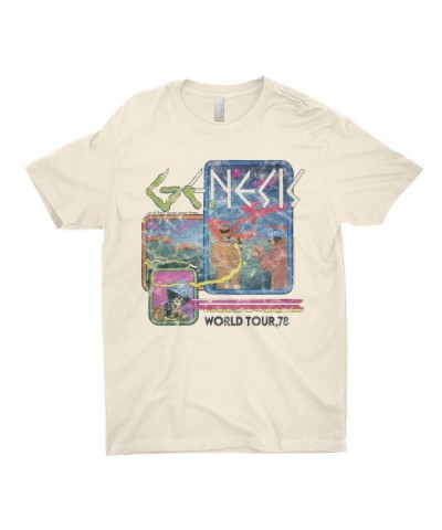 Genesis T-Shirt | And Then There Were Three '78 World Tour Distressed Shirt $8.48 Shirts