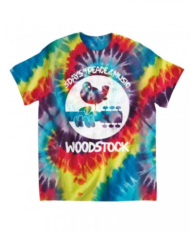 Woodstock T-Shirt | Bird And Guitar All In White Tie Dye Shirt $11.05 Shirts