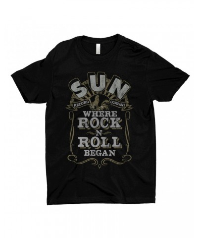 Sun Records T-Shirt | Where Rock n Roll Began Filigree Design Distressed Shirt $11.73 Shirts