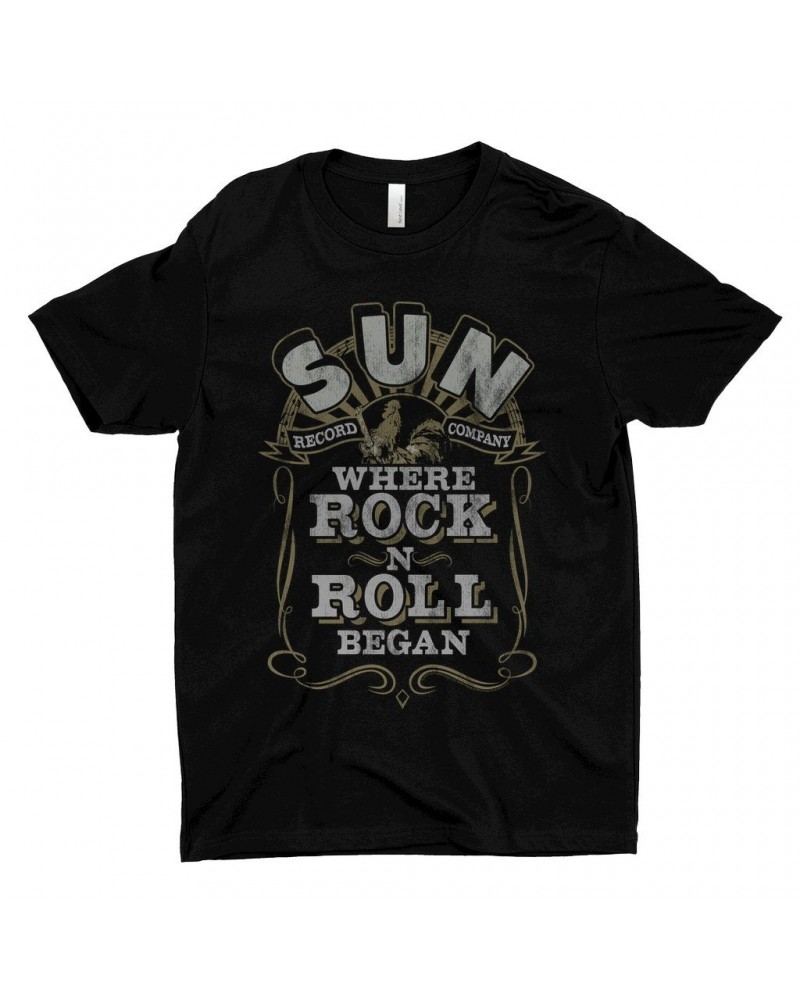 Sun Records T-Shirt | Where Rock n Roll Began Filigree Design Distressed Shirt $11.73 Shirts