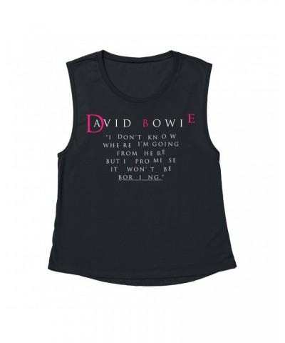 David Bowie Ladies' Muscle Tank Top | Where I Am Going Quote Shirt $11.53 Shirts