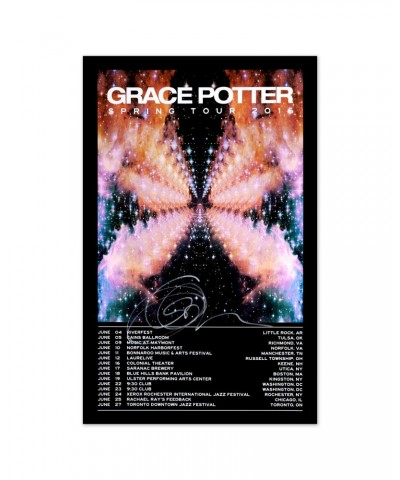 Grace Potter & The Nocturnals Signed Spring Tour 2016 Poster $7.00 Decor