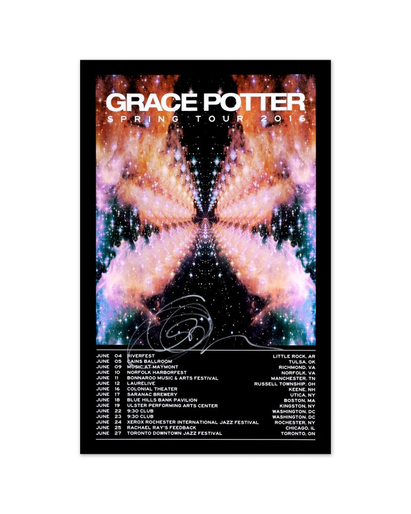 Grace Potter & The Nocturnals Signed Spring Tour 2016 Poster $7.00 Decor