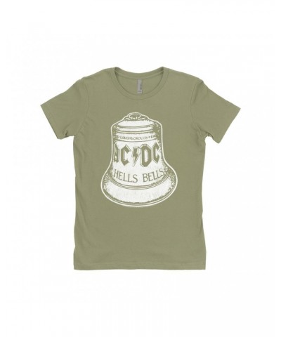 AC/DC Ladies' Boyfriend T-Shirt | Hells Bells White Design Shirt $8.48 Shirts