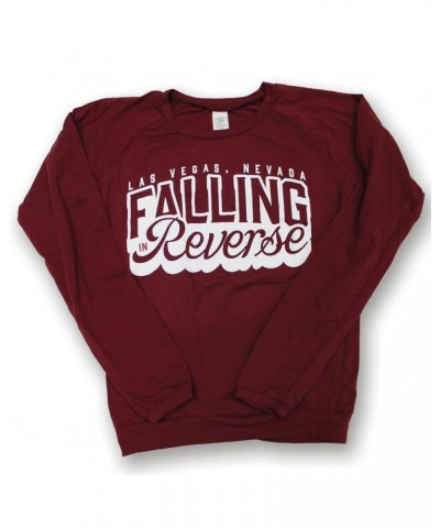 Falling In Reverse Ladies Cursive Long Sleeve (Burgundy) $7.82 Shirts