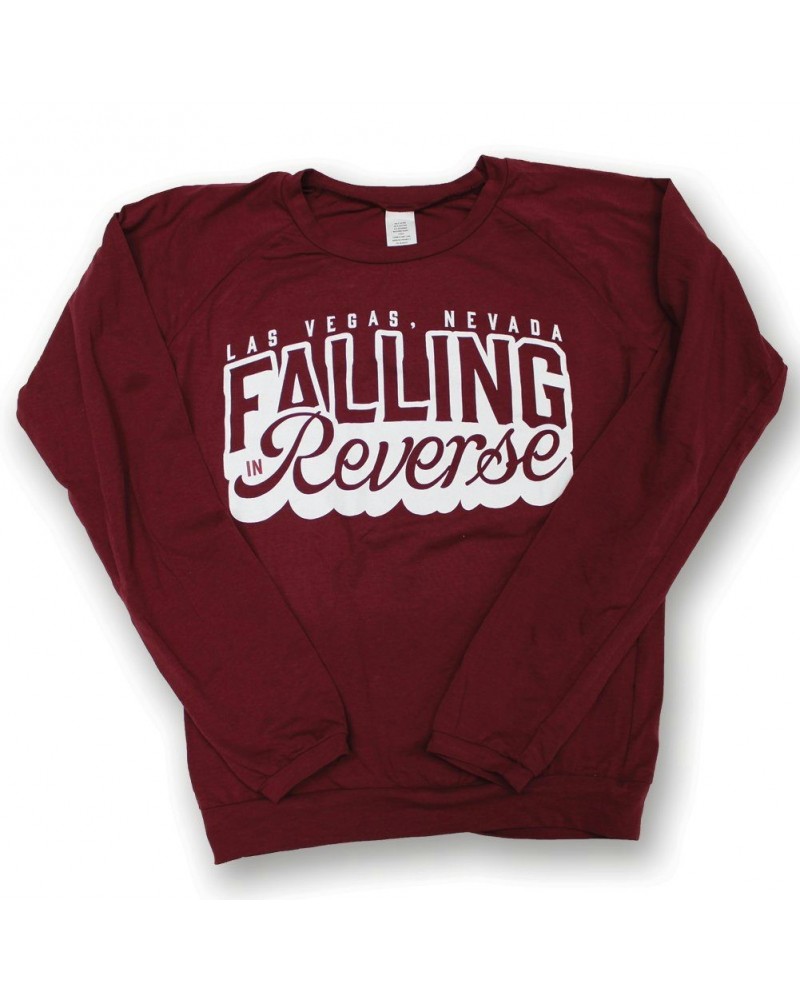 Falling In Reverse Ladies Cursive Long Sleeve (Burgundy) $7.82 Shirts