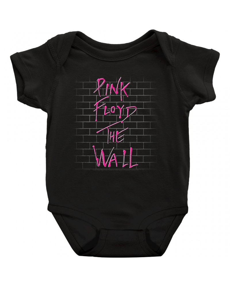 Pink Floyd Baby Short Sleeve Bodysuit | Hot Pink The Wall Bodysuit $8.18 Kids