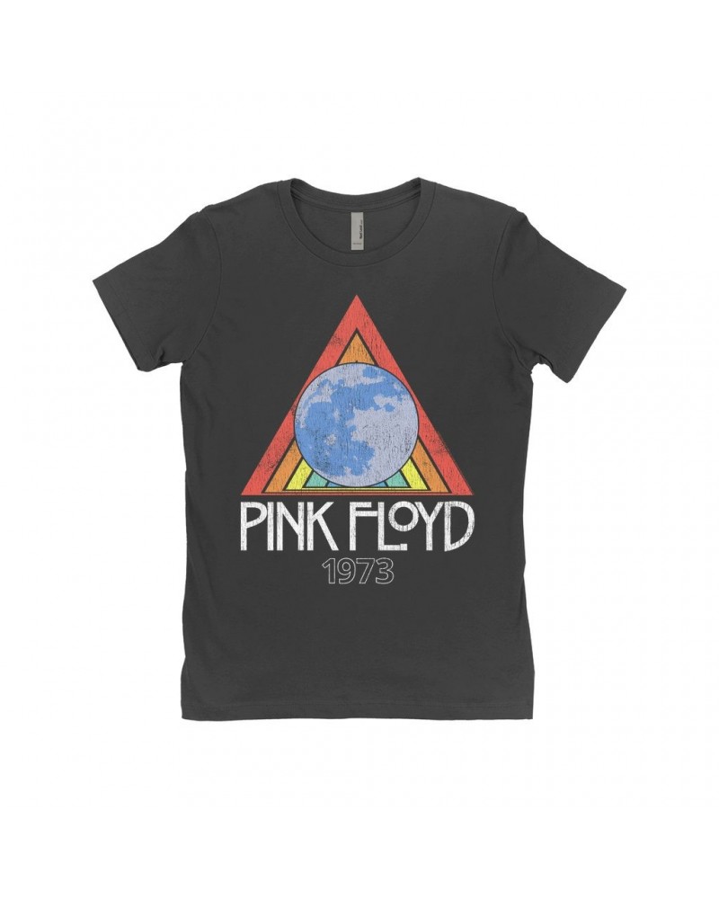 Pink Floyd Ladies' Boyfriend T-Shirt | 1973 Gone Global Distressed Shirt $9.23 Shirts