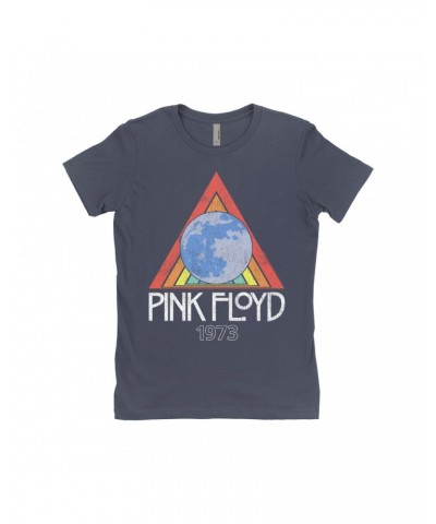 Pink Floyd Ladies' Boyfriend T-Shirt | 1973 Gone Global Distressed Shirt $9.23 Shirts