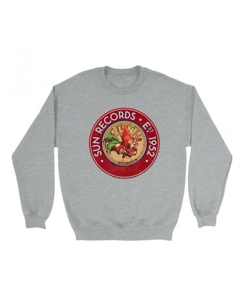 Sun Records Sweatshirt | Red Rooster Est. 1952 Seal Sweatshirt $13.63 Sweatshirts