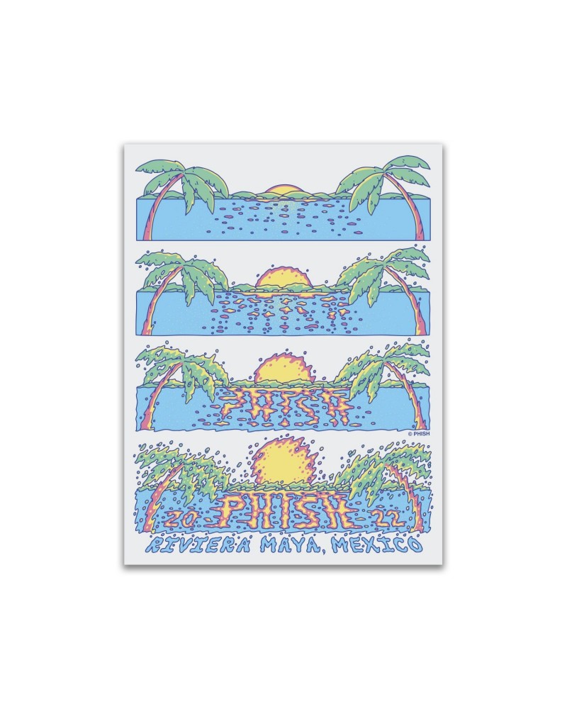 Phish Melting Palms Clear Event Sticker $0.62 Accessories